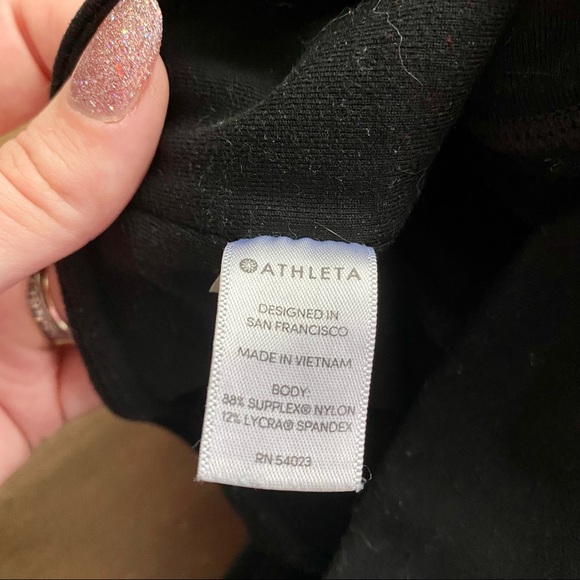 ATHLETA BLACK HIGH RISE ELATION TIGHTS - Picture 3 of 4